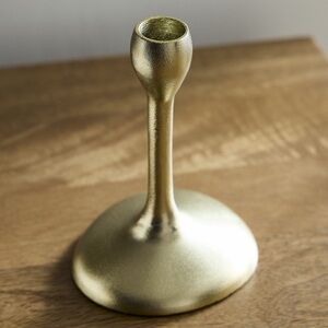 NWT West Elm Brass Metal Taper Holder 8”